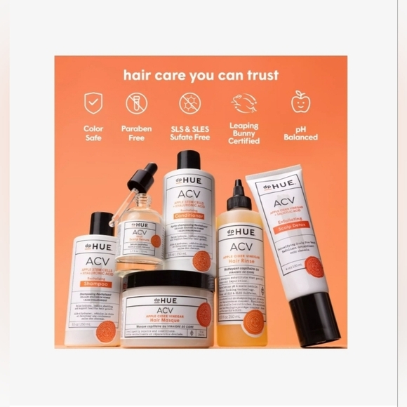 NEW! dpHUE,Apple Cider Vinegar Scalp Scrub with Pink Himalayan Sea Salt,Set of 2 - Picture 3 of 7